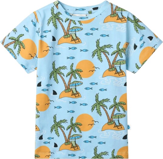 Småfolk | Gala T-Shirt With Tropical Island | 86-92