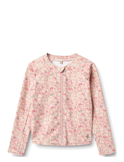 Wheat Swim T Shirt L/S Zip Ada Pink 140