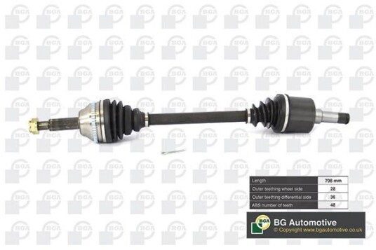 Bga Drivaksel BGA DS2351LA Bga Drivaksel BGA DS2351LA