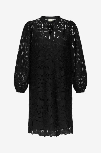 Only Carmakoma Kjole carGelina LS Knee Dress Wvn Svart