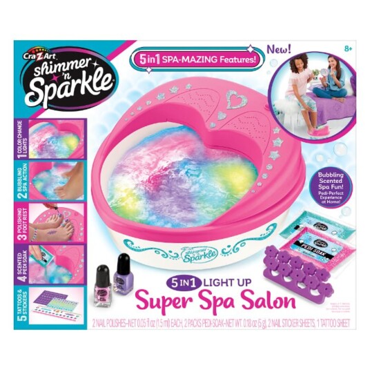 SHIMMER N SPARKLE 5 IN 1 LIGHT UP SPA SALON 65628 SHIMMER N SPARKLE 5 IN 1 LIGHT UP SPA SALON 65628
