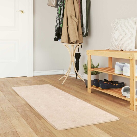 Teppe Runner MARSA Krem 50 x 200 cm Polyester og PVC Teppe Runner MARSA Krem 50 x 200 cm Polyester og PVC