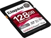 Kingston Canvas React Plus - Flashminnekort - 128 GB - Video Class V90 / UHS-II U3 / Class10 - SDXC UHS-II