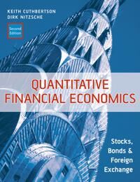 Quantitative Financial Economics Av Keith (Imperial College London Uk) Cuthbertson, Dirk (Imperial College London Uk) Nitzsche