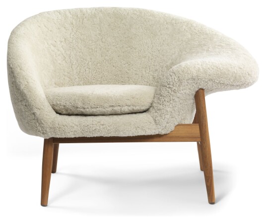 Warm Nordic FRIED EGG Loungestol (h), Offwhite lammeskinn Unoliving Warm Nordic FRIED EGG Loungestol (h), Offwhite lammeskinn Unoliving