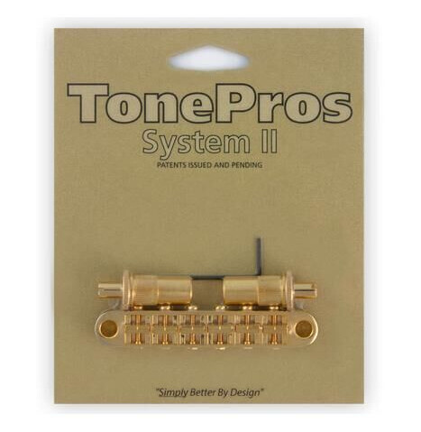 Tonepros Tpfa G - Alu Tune-O-Matic Bridge With Bell Brass Saddles - Gull