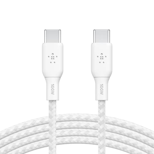 Belkin USB-C Kabel 2m med 100W Power Delivery - Hvit
