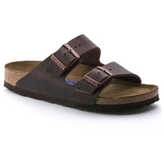 Birkenstock Men's Arizona Oiled Nubuck Leather Soft Footbed Regular Brun 35 Man
