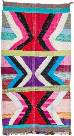 Marokkansk Boucherouite teppe 140 x 255 cm Størrelse: 140 x 255 cm