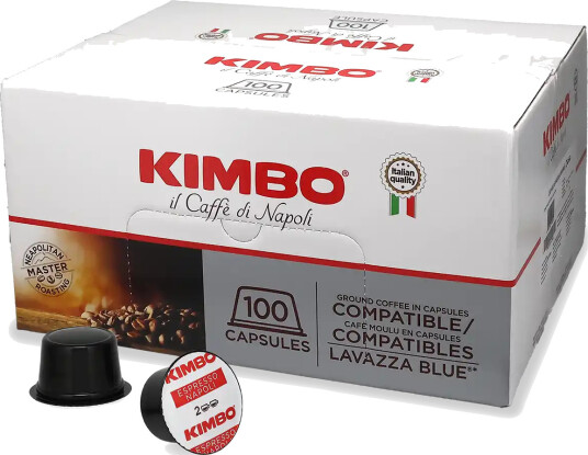 Kimbo | Dobbel Espresso Napoli 100 kapsler til Lavazza Blue