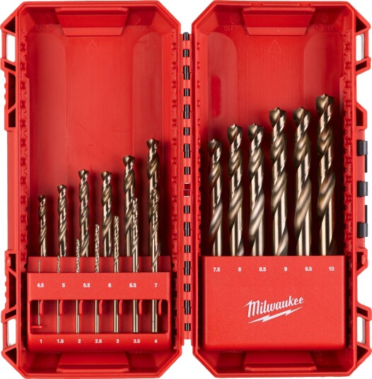 Milwaukee Spiralbor For Metall Hss Co Sett 19 Deler 1–10 Mm