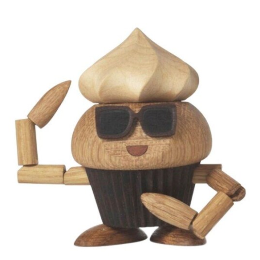 Spring Copenhagen - Woodies Carrie Cupcake trefigur 8 cm eik