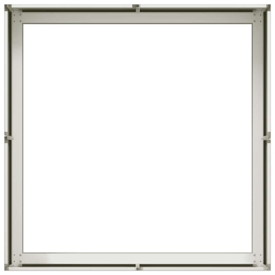 vidaXL Plantekasse hvit 80x80x30 cm stål