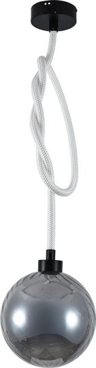 20W LED designerpendel Ø23cm røykfarget glass 3000K høyde 180cm inkl. lyskilde Kulør : Varm