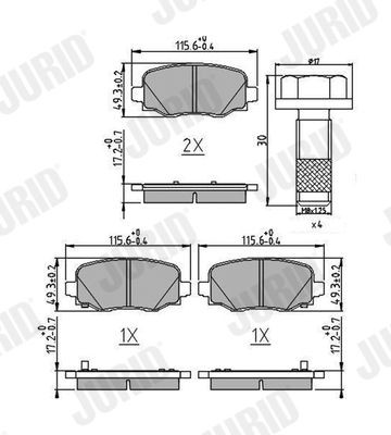 Bremseklosser JURID 573693J Bremseklosser JURID 573693J