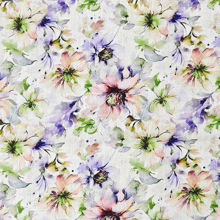 Balsløw Lin/Viskose Jersey Stoff 1622 Blomster 50cm
