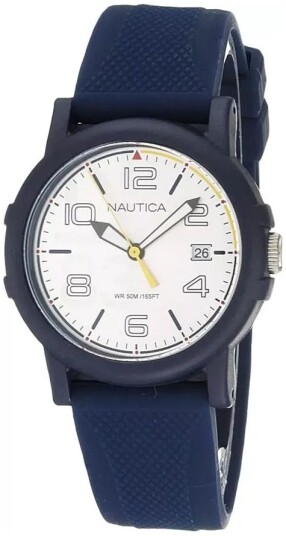 Nautica Herreklokke NABLEME02 N83 Hvit/Gummi Ø38 mm
