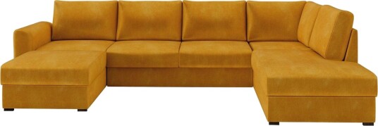 Taberk Sofa med Sjeselong og Divan 4 seter   Gul