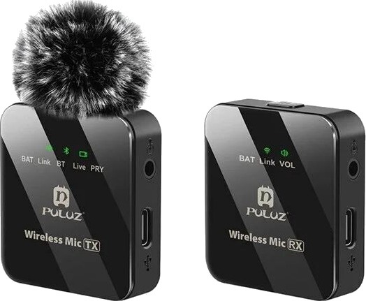 Puluz Wireless Lavalier Microphone 1 TX + 1 RX Puluz Wireless Lavalier Microphone 1 TX + 1 RX