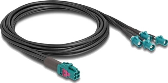Delock Antennekabel Mini Fakra Z Connector Quad Hann Til Fakra Z Kobling Hann 1 M Ral 5021 Vannblå