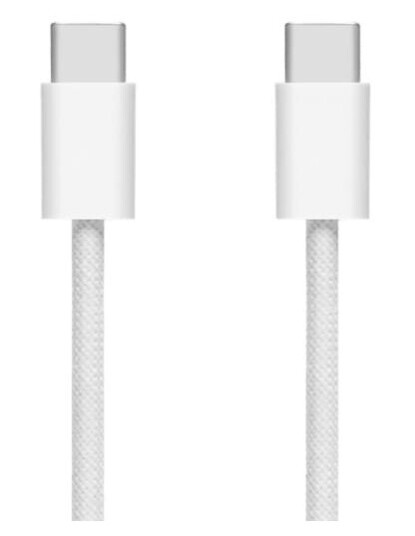 Linocell Flettet USB-C- til USB-C-kabel 60W Hvit 1 m