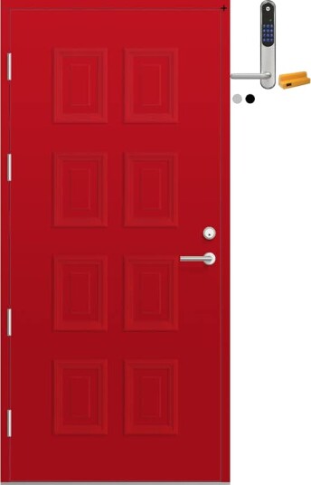 Ytterdør Bygg1 Fjord 01 med Yale Doorman Classic Home