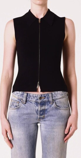 NEUW Suki Zip Top Black Black S