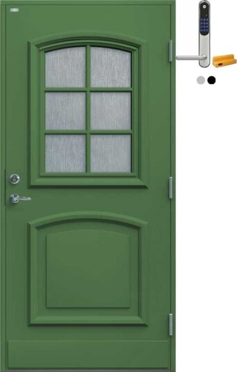 Ytterdør Diplomat Anita Cotswold Glass med Yale Doorman Classic Home