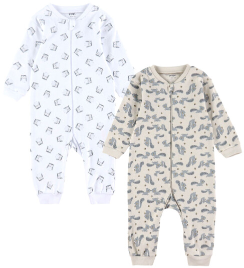 Pippi Rainy Day Natt Drakt Zipper (2 Pack) 92
