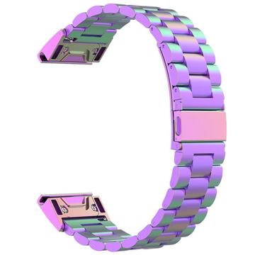 Klokkerem i rustfritt stål for Garmin QuickFit 22mm / Garmin Fenix 7 / 7 Pro / 6 Three Beads-klokkearmbånd flerfarget