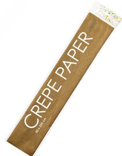 Gullfarget Kreppapir 50x250 cm