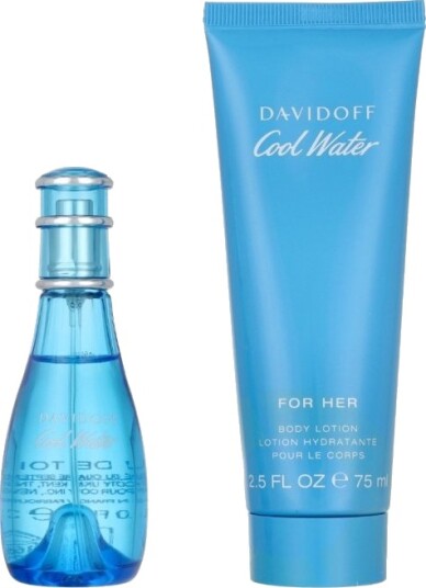 Davidoff Cool Water Woman Giftset 115 ml Eau De Toilette Spray 30ml/Body Lotion 75ml