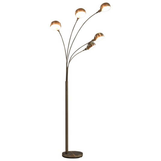 vidaXL Stående lampe 200 cm 5 x E14 sølv vidaXL Stående lampe 200 cm 5 x E14 sølv