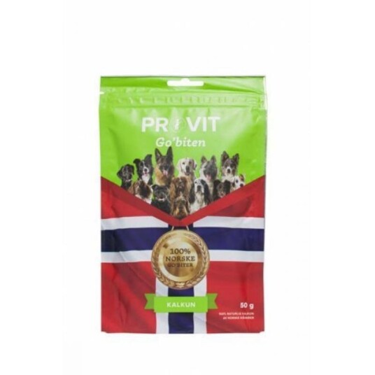 Provit Go´Biten Frysetørket Kalkun 50G Onesize