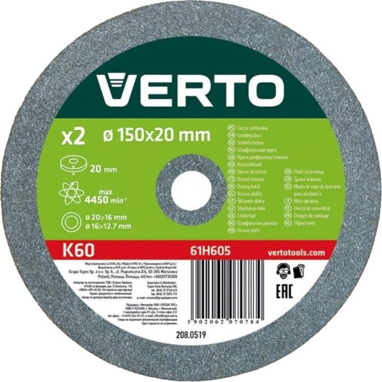 VERTO 61H605 Slipeskive, vinkelsliper VERTO 61H605 Slipeskive, vinkelsliper