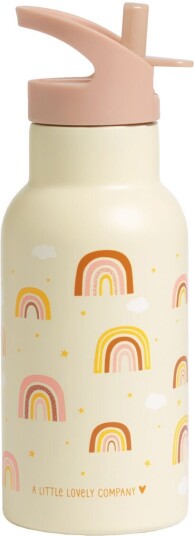 A Little Lovely Company Vannflaske Regnbuer 350 ml Beige