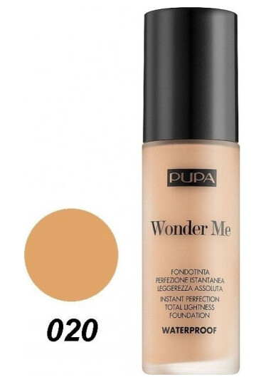 Pupa Wonder Me ParabenFree Waterproof Liquid Foundation 020 Neutral Beige  Neutral 30 Ml