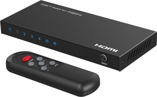 MICROCONNECT 4K@60Hz HDMI Switch 4x1 HDCP