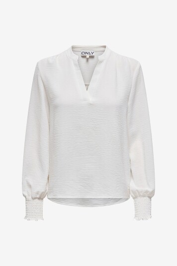 Only Carmakoma Bluse carMetta Life V neck Top Wvn Hvit