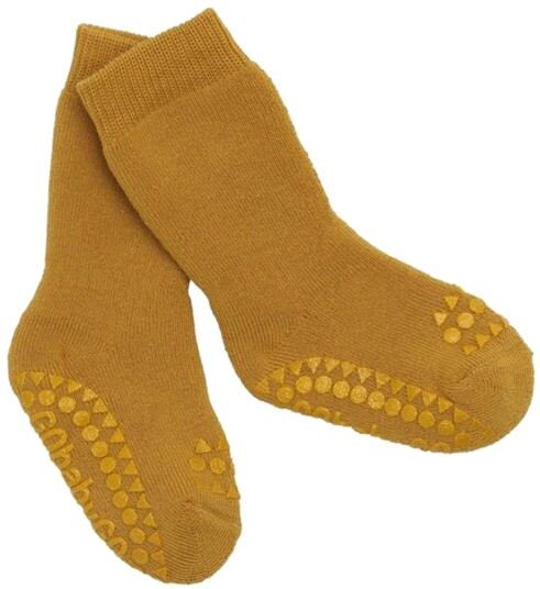 Go Baby Go Gobabygo Krabbesokker I Bomull Mustard 1 2y Size 20 22