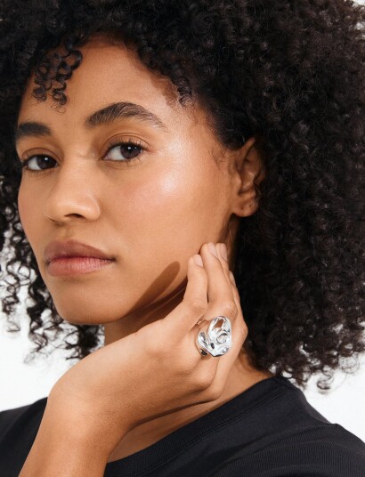 Pilgrim Inner Ring Silver Plated   Silver   ONE SIZE