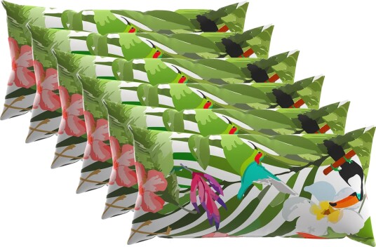 vidaXL Putetrekk 6 pcs HEERLEN Svart 40 x 70 cm Polyester