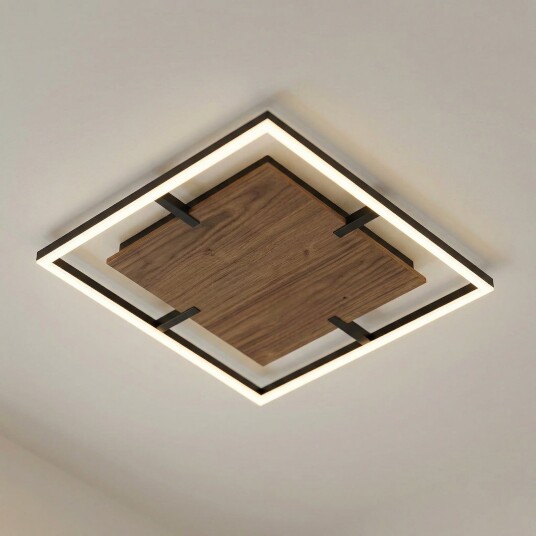 Taklampe Lucande Vectra dimmbar Trefarget Stue Plast Moderne 50 6.7 Trefarget