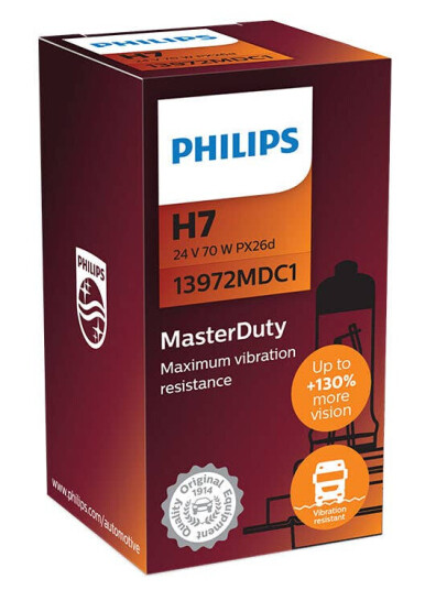 Philips H7 MasterDuty Halogen pære Philips H7 MasterDuty Halogen pære