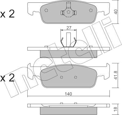 METELLI 22-0975-3 Bremseklosser