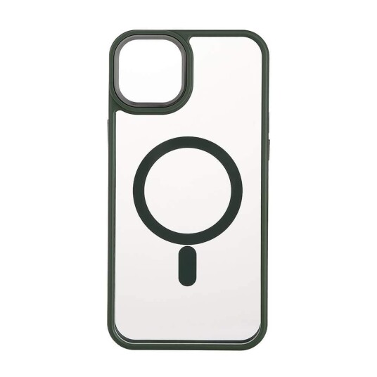 ONSALA Ryggstøtfanger Clear Case MagSerie iPhone 15 Plus Clear Case Grønn Bumper