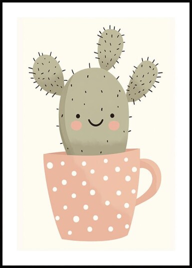 Smiling Cactus Plakat Plakat / 50x70cm