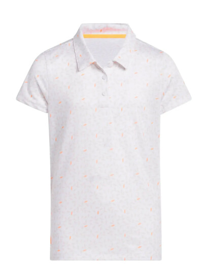 adidas Golf G Prnt Polo White 140 adidas Golf G Prnt Polo White 140