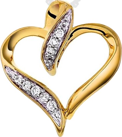 Pan Jewelry Diamantanheng i 585 gult gull 0,05 ct