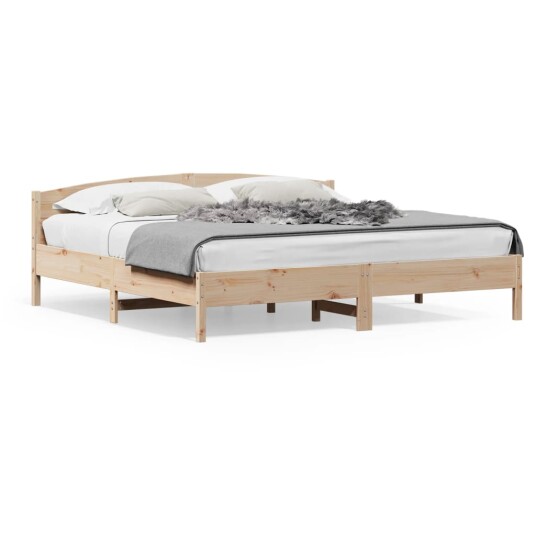vidaXL Sengeramme med hodegavl 180x200 cm heltre furu 8721012430341